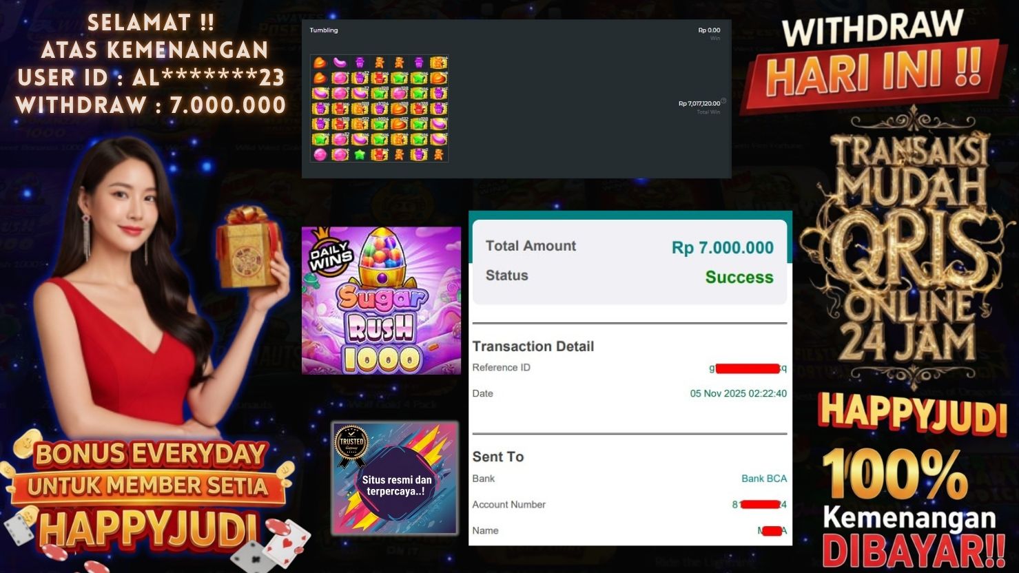 HAPPYJUDI JACKPOT SLOT SUGAR RUSH 1000